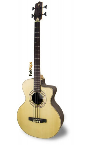 Bass Guitar mod. BG Luthier CW | Cutaway | Case Included! | 100% Solid Wood