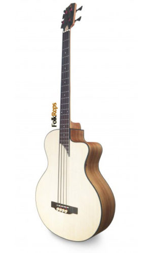 Bass Guitar mod. BG300 KOA MX CW | Cutaway | 100% Solid Wood!