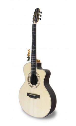 Crossover Guitar mod. EA Luthier CROS CW | Cutaway version | 100% Solid Wood | Case Included!